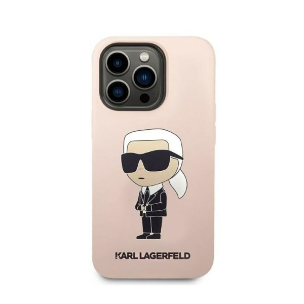 Etui Do iPhone 14 Pro Karl Lagerfeld Silicone NFT Ikonik Różowy