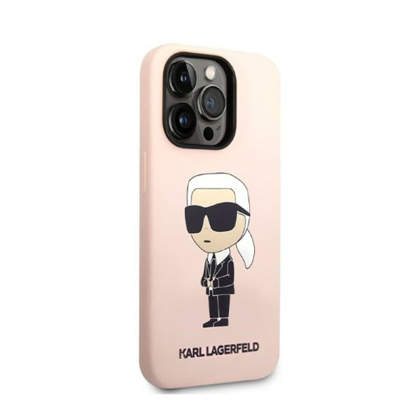 Etui Do iPhone 14 Pro Karl Lagerfeld Silicone NFT Ikonik Różowy