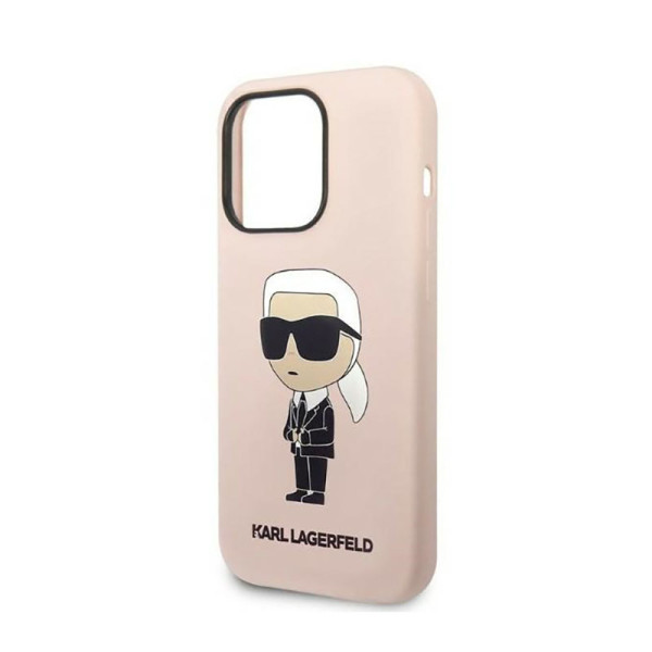 Etui Do iPhone 14 Pro Karl Lagerfeld Silicone NFT Ikonik Różowy