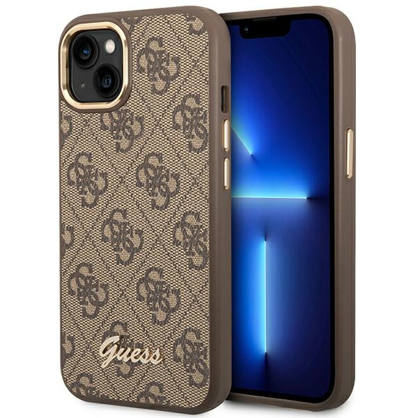 Etui Do iPhone 14 Plus Guess 4G Metal Camera Outline Case Brązowy