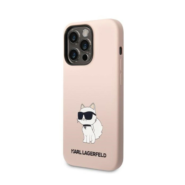 Etui Do iPhone 14 Pro Karl Lagerfeld Silicone NFT Choupette Różowy