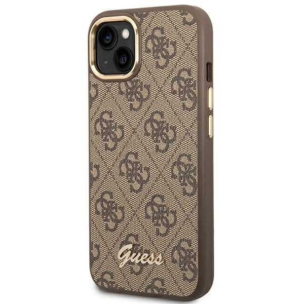 Etui Do iPhone 14 Plus Guess 4G Metal Camera Outline Case Brązowy