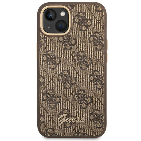Etui Do iPhone 14 Plus Guess 4G Metal Camera Outline Case Brązowy