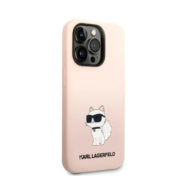 Etui Do iPhone 14 Pro Karl Lagerfeld Silicone NFT Choupette Różowy