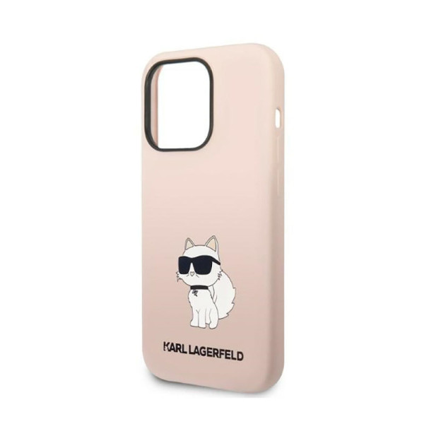Etui Do iPhone 14 Pro Karl Lagerfeld Silicone NFT Choupette Różowy