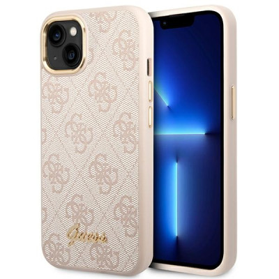 Etui Do iPhone 14 Plus Guess 4G Metal Camera Outline Case Różowy
