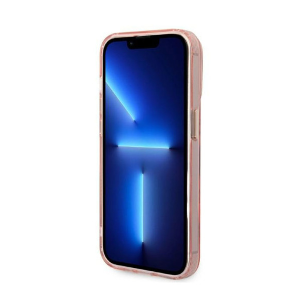 Etui Do iPhone 14 Pro Guess Gold Outline Translucent MagSafe Różowy