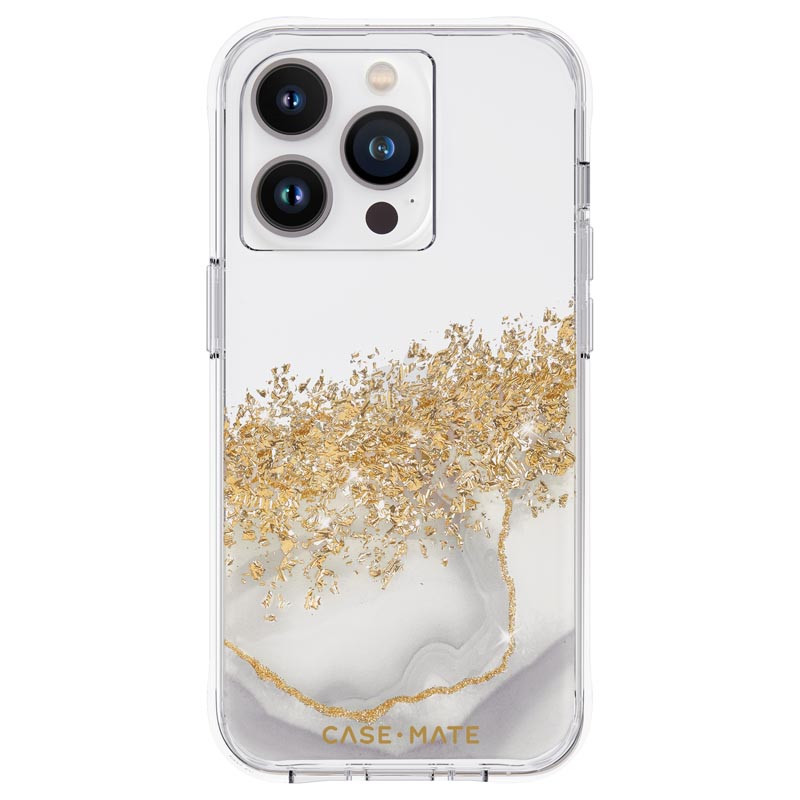 Etui Do iPhone 14 Pro Zdobione Złotem Case-Mate Karat Przezrpczysty