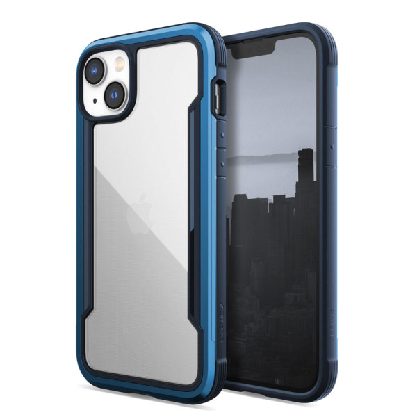 Etui Aluminiowe Do iPhone 14 Plus ( Drop-Tested 3M ) X-Doria Raptic Shield Niebieski