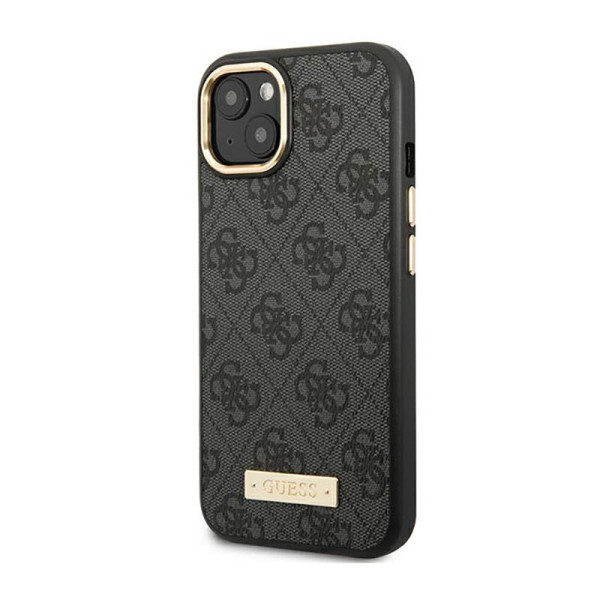 Etui Do iPhone 14 Plus Guess 4G Logo Plate MagSafe Czarny