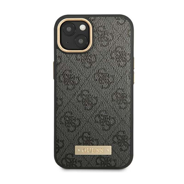 Etui Do iPhone 14 Plus Guess 4G Logo Plate MagSafe Czarny