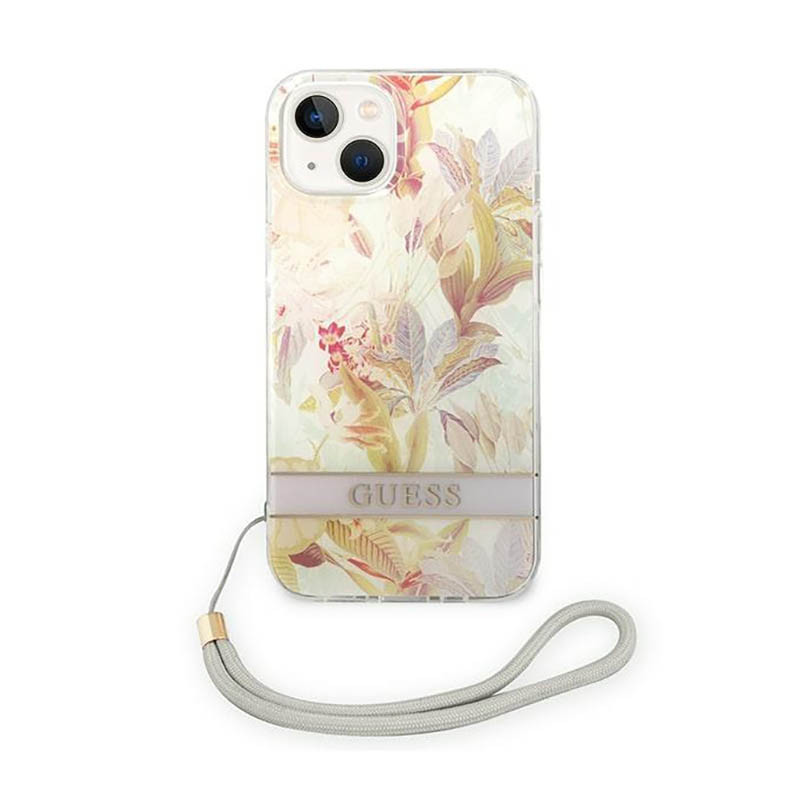 Etui Ze Smyczką Do iPhone 14 Plus Guess Flower...