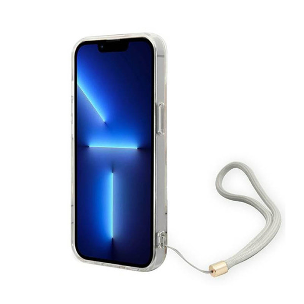 Etui Ze Smyczką Do iPhone 14 Plus Guess Flower Cord Fioletowy