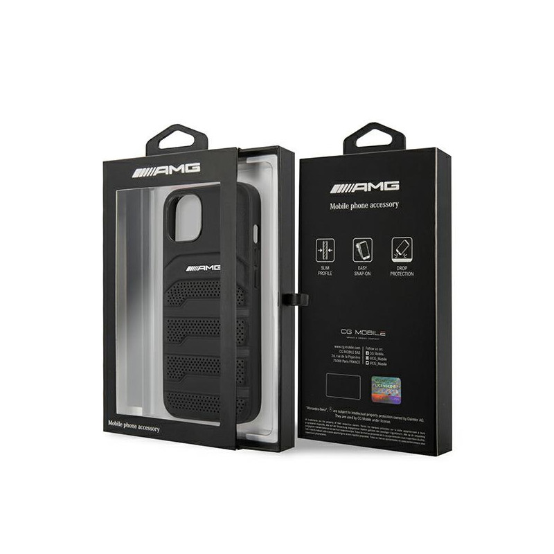 Etui Do iPhone 14 Plus AMG Debossed Lines Czarny