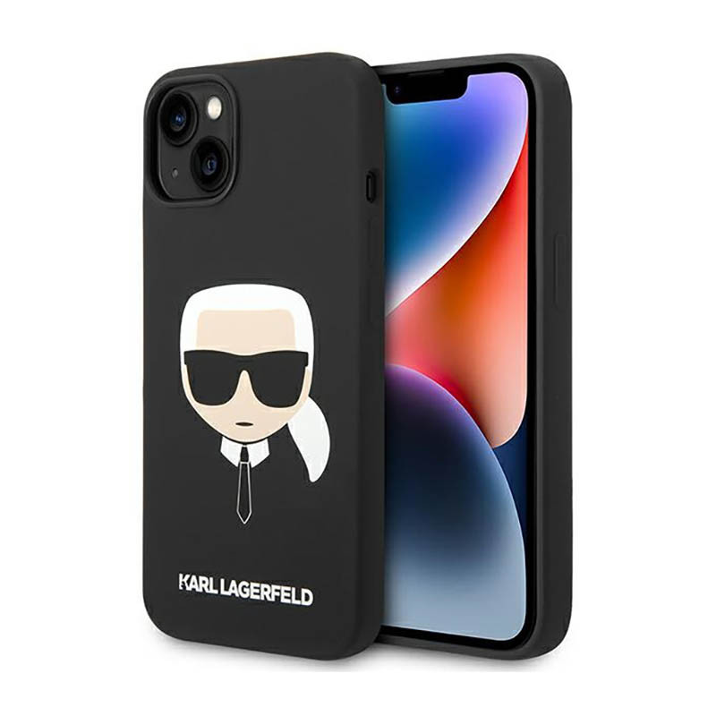 Etui Do iPhone 14 Plus Karl Lagerfeld Silicone Ikonik Karl`S Head Czarny