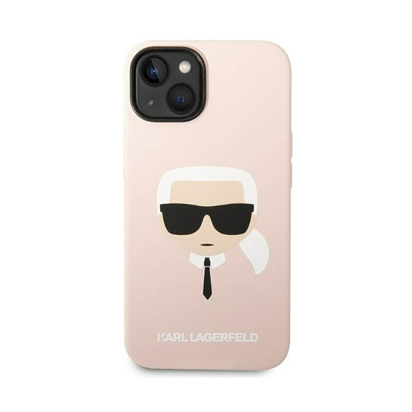 Etui Do iPhone 14 Plus Karl Lagerfeld Silicone Ikonik Karl`S Head Różowy