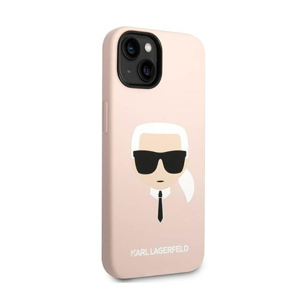 Etui Do iPhone 14 Plus Karl Lagerfeld Silicone Ikonik Karl`S Head Różowy