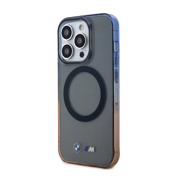 Etui Do iPhone 14 Pro BMW Gradient Bumper MagSafe Szary