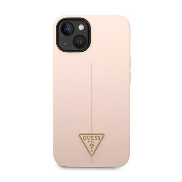 Etui Do iPhone 14 Plus Guess Silicone Triangle Logo Różowy