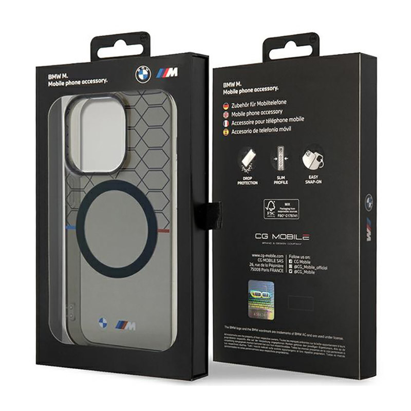 Etui Do iPhone 14 Pro BMW Pattern MagSafe Szary