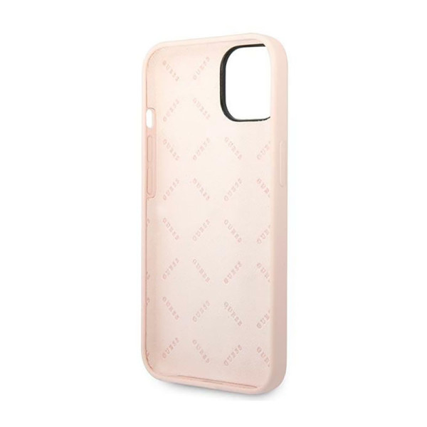 Etui Do iPhone 14 Plus Guess Silicone Triangle Logo Różowy