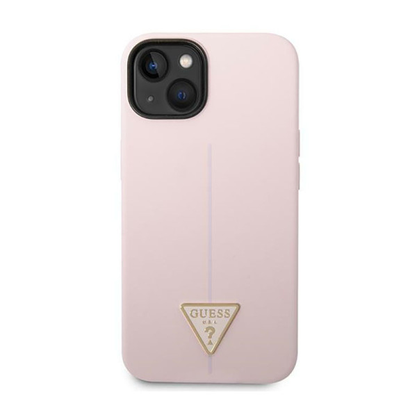 Etui Do iPhone 14 Plus Guess Silicone Triangle Logo Fioletowy