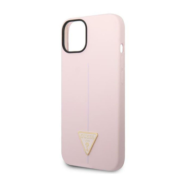 Etui Do iPhone 14 Plus Guess Silicone Triangle Logo Fioletowy