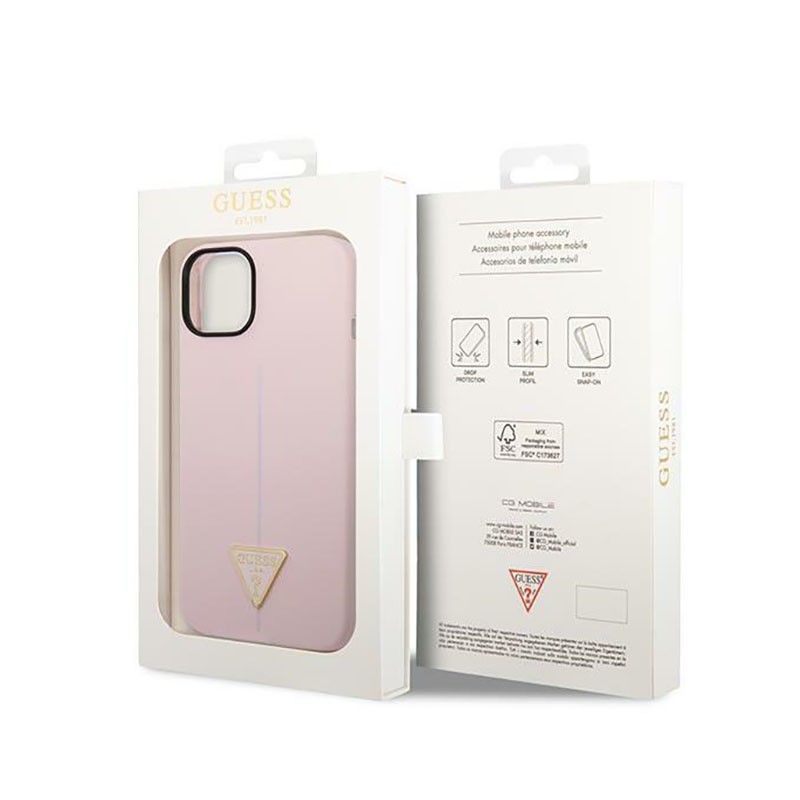 Etui Do iPhone 14 Plus Guess Silicone Triangle...