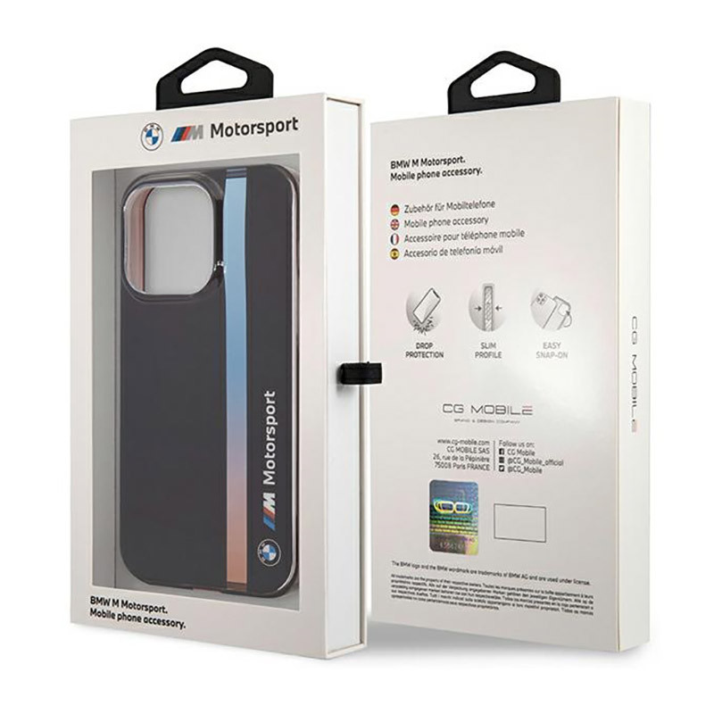 Etui Do iPhone 14 Pro BMW Tricolor Stripe Czarny