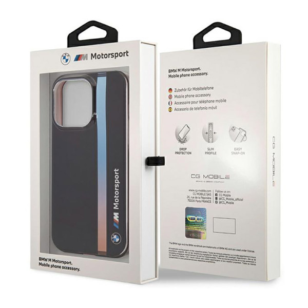 Etui Do iPhone 14 Pro BMW Tricolor Stripe Czarny