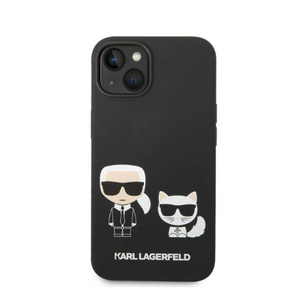 Etui Do iPhone 14 Plus Karl Lagerfeld Liquid Silicone Karl & Choupette MagSafe Czarny