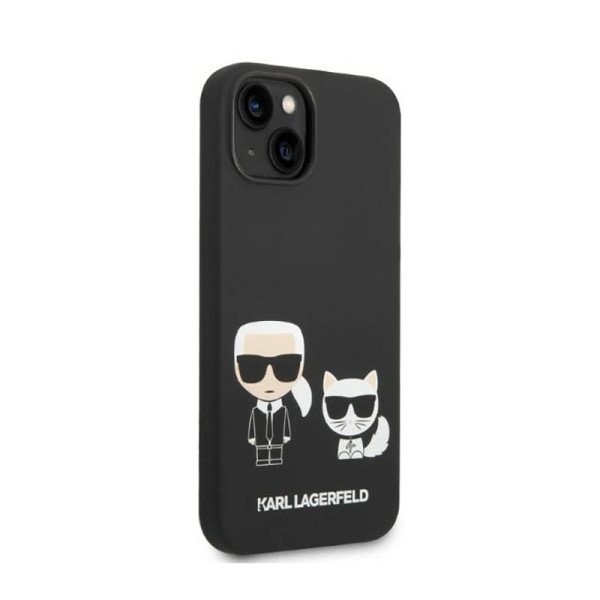 Etui Do iPhone 14 Plus Karl Lagerfeld Liquid Silicone Karl & Choupette MagSafe Czarny