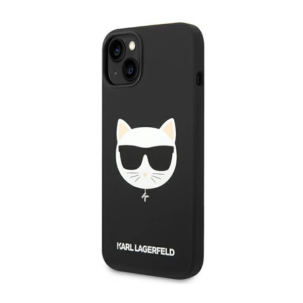 Etui Do iPhone 14 Plus Karl Lagerfeld Choupette Head MagSafe Silicone Czarny