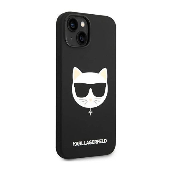 Etui Do iPhone 14 Plus Karl Lagerfeld Choupette Head MagSafe Silicone Czarny