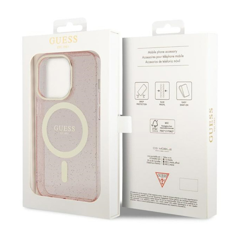 Etui Do iPhone 14 Pro Guess Glitter Gold...