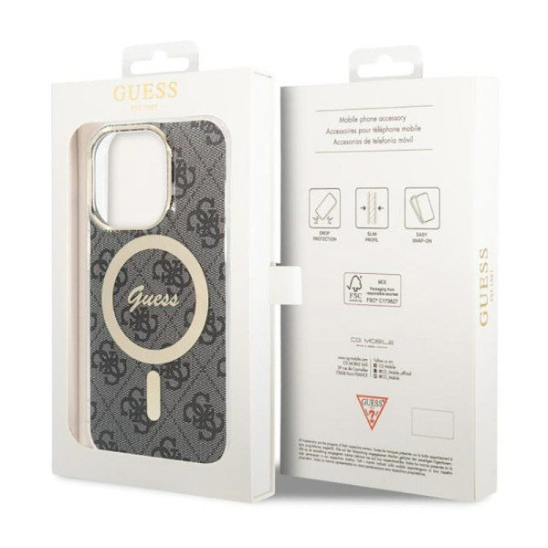 Etui Do iPhone 14 Pro Guess 4G MagSafe Czarny