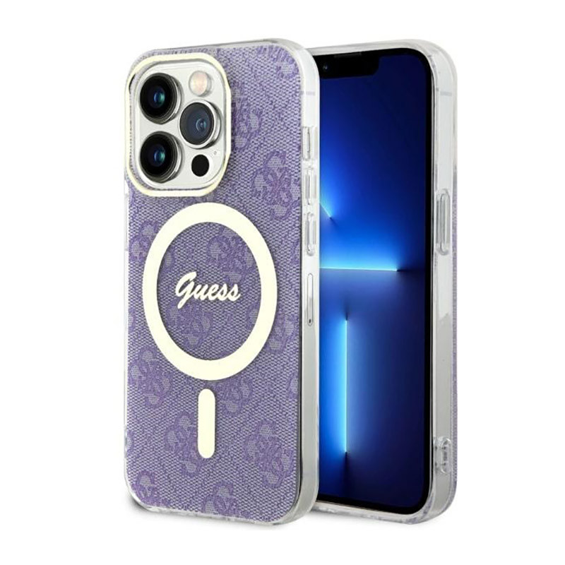 Etui Do iPhone 14 Pro Guess 4G MagSafe Fioletowy