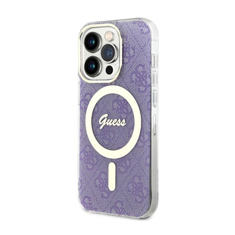 Etui Do iPhone 14 Pro Guess 4G MagSafe Fioletowy
