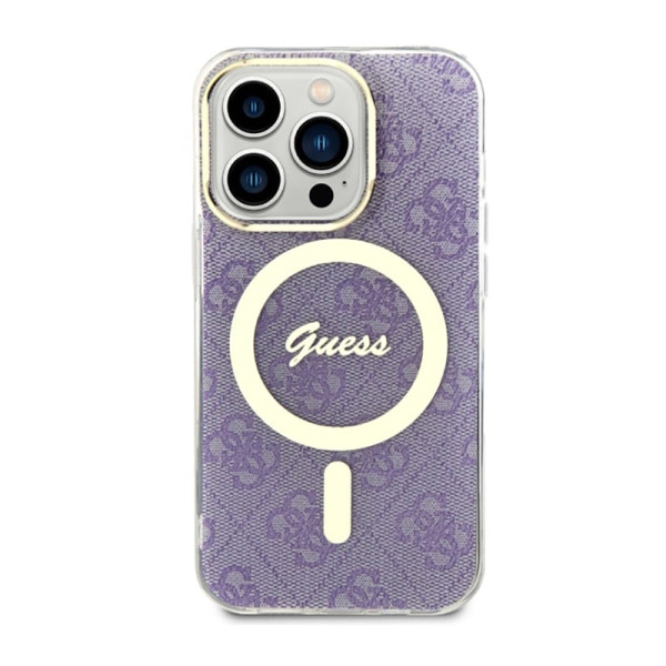 Etui Do iPhone 14 Pro Guess 4G MagSafe Fioletowy