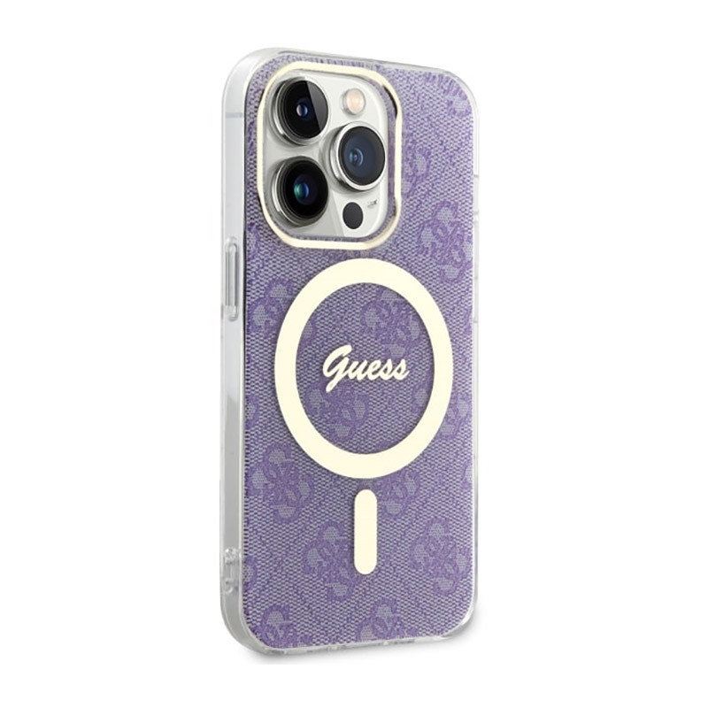 Etui Do iPhone 14 Pro Guess 4G MagSafe Fioletowy