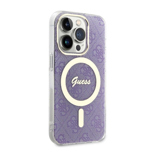 Etui Do iPhone 14 Pro Guess 4G MagSafe Fioletowy
