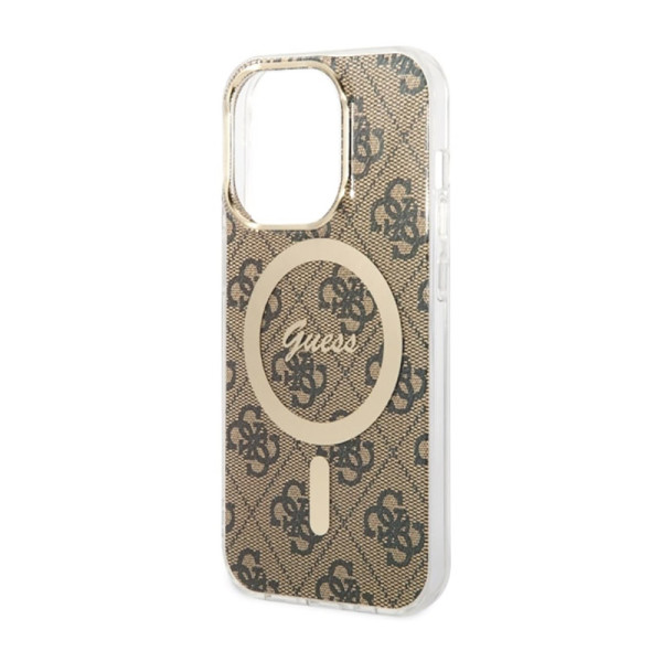 Etui Do iPhone 14 Pro Guess 4G MagSafe Brązowy