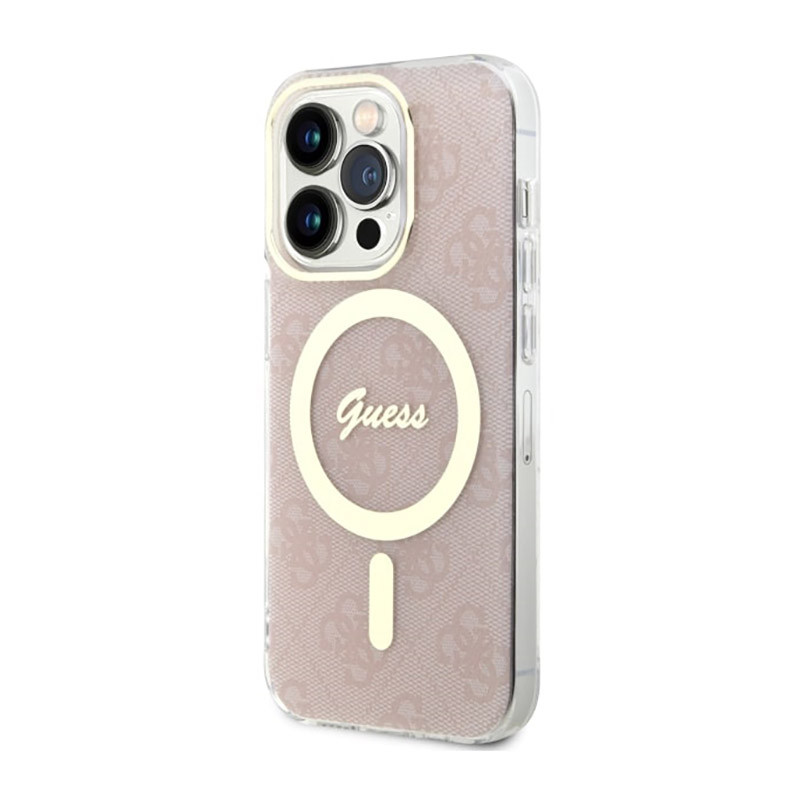 Etui Do iPhone 14 Pro Guess 4G MagSafe Różowy