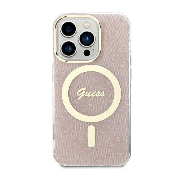 Etui Do iPhone 14 Pro Guess 4G MagSafe Różowy