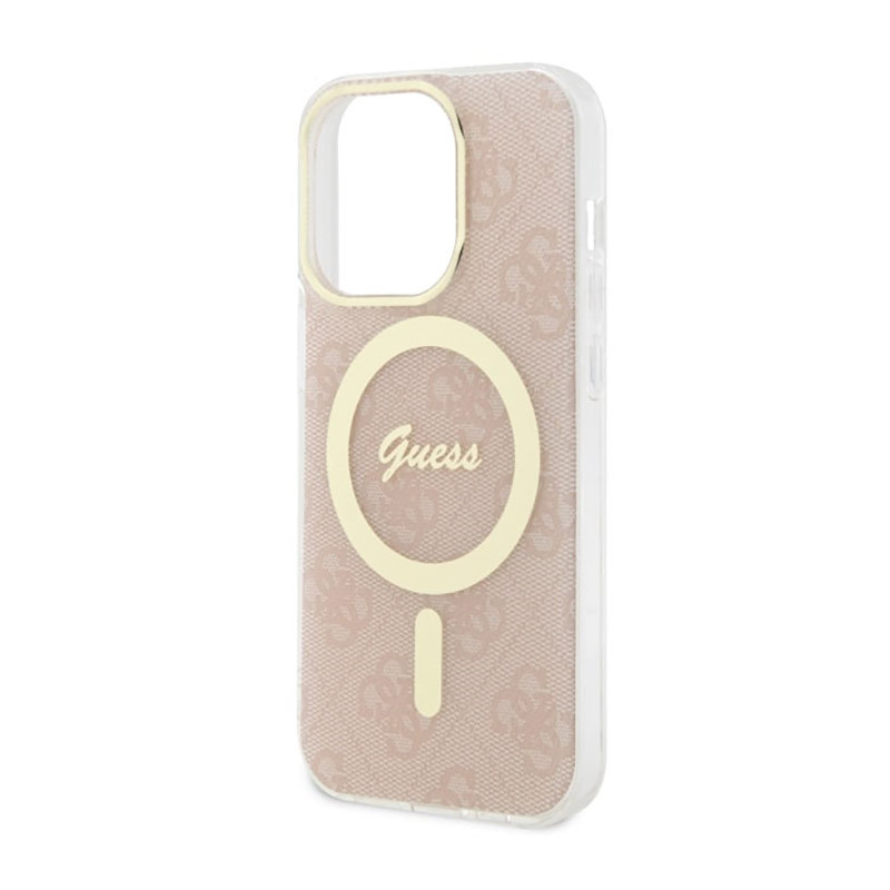 Etui Do iPhone 14 Pro Guess 4G MagSafe Różowy