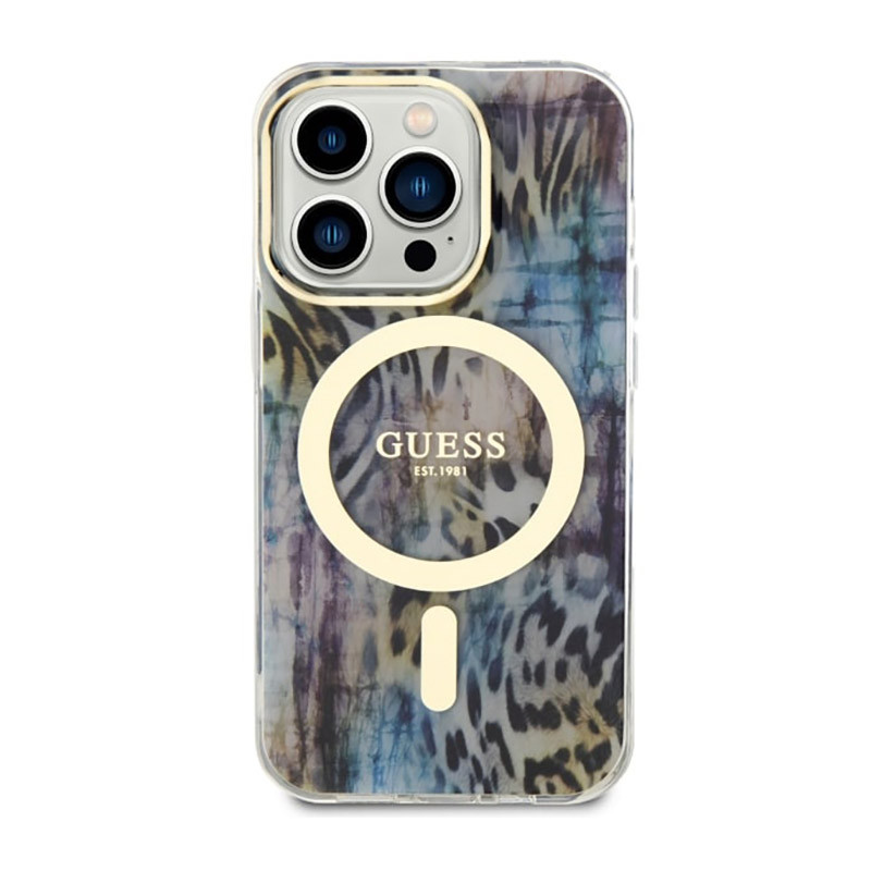Etui Do iPhone 14 Pro Guess Leopard MagSafe...