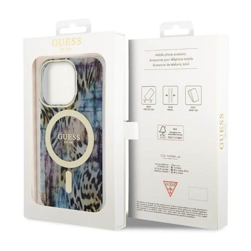 Etui Do iPhone 14 Pro Guess Leopard MagSafe...
