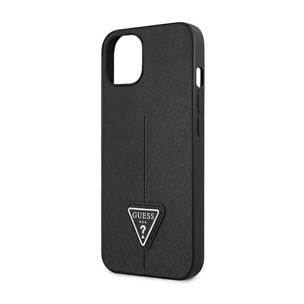 Etui Do iPhone 14 Plus Guess Saffiano Triangle Logo Case Czarny