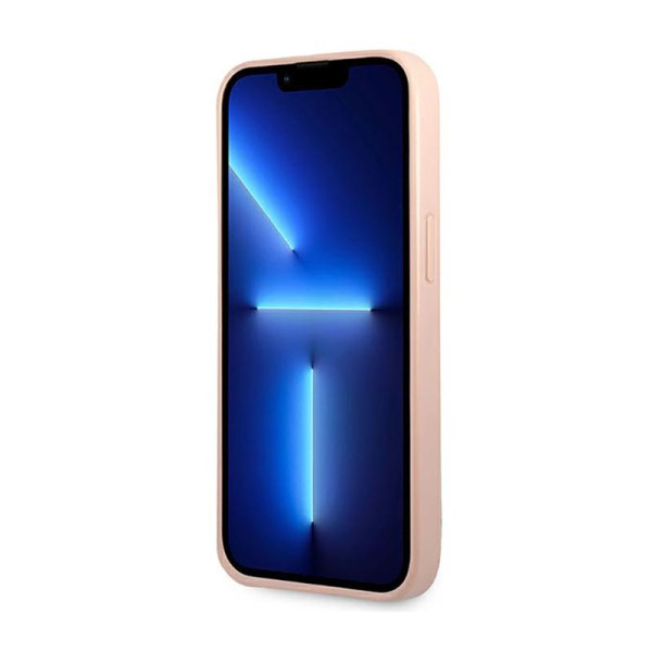 Etui Do iPhone 14 Plus Guess Saffiano Triangle Logo Case Różowy