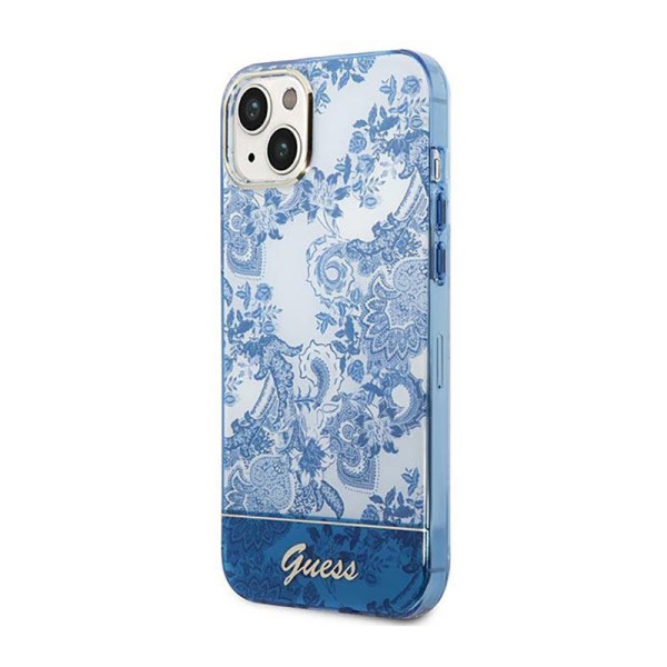 Etui Do iPhone 14 Plus Guess Porcelain Collection Niebieski